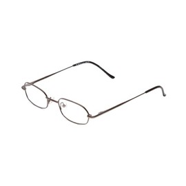 Calabria Metal Flex KIDS 1005 Oval Reading Glasses +2.25 Dark Gunmetal/Black Girls