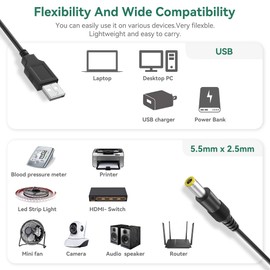 FITE ON USB Charging Cable Cord Replacement for Launch CRP123X CRP129X CRP123E CRP129E Diagnostic Scanner Tool