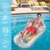 Hotseven-lemei Premium Reclining Pool Lounge Chair, Inflatable Pool Float, Suitable