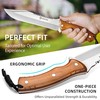 NedFoss 13.5" Machete Knife with Leather Sheath, Strong 8Cr14Mov Steel