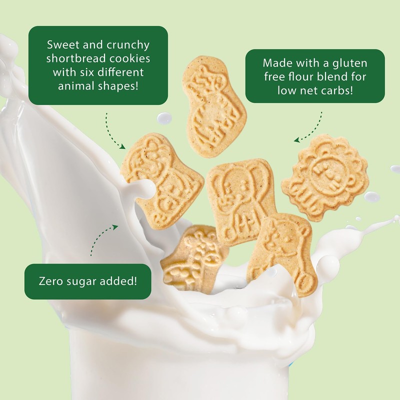 ChocZero Animal Crackers Cookies, Cinnamon Flavored, Gluten Free, Low Carb,