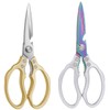 Premium Kitchen Shears 2-Pack Heavy Duty Poultry & Meat Scissors,