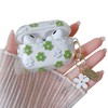MINSCOSE Compatible with AirPods Pro Clear Case,Cute Cartoon Flower Pattern