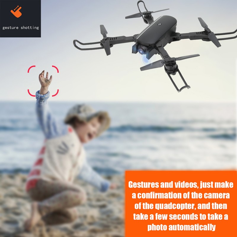 1808 Foldable Black WiFi FPV 1080P Camera Optical Flow Positioning