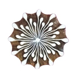 Handcrafted Stylised Flower Wooden Printing Blocks Textile Craft Clay Project Tattoo Pottery Stamps