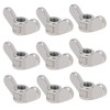 10Pcs M8 Wing Nut Silver White Butterfly Nuts 304 Stainless