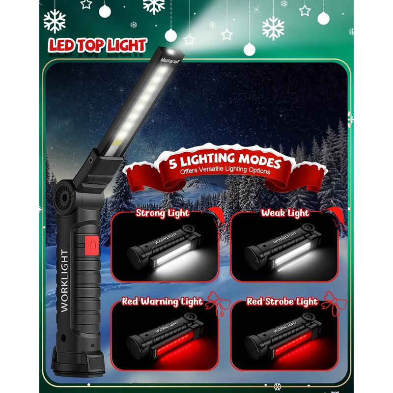 Coquimbo Tool Gifts for Men Him, Rechargeable LED Work Light