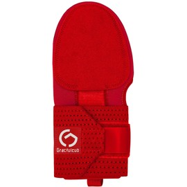 Gracfulcub Sliding Mitt, Baseball Sliding Mitt, Sliding Glove Baseball Softball Guard, Ergonomic Design Baseball Sliding Mitt Protect Fingers for Base Running (Red, Left Hand Wear)