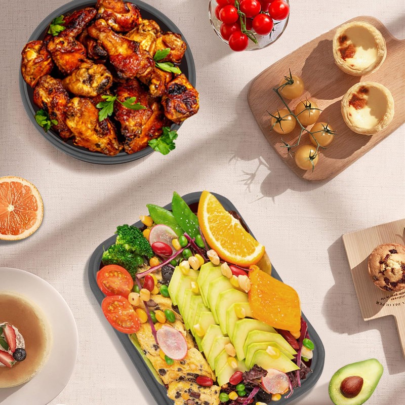 8 Pack Collapsible Food Storage Containers with Lid & Air