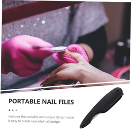 IWOWHERO 8pcs Manicure Files Metal Folding Nail Files Double-sided Printing Nail Buffer Polishing Strips Supplies