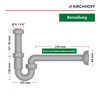KIRCHHOFF ECO-SAVE 98801049 Siphon, Sustainable Drain, Odour Trap Made of