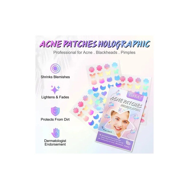 86 Parche Holográfico Acné Espinillas Tea Tree Pimple Patch