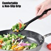 Doosu Silicone Cooking Spoon Spatula for Nonstick Cookwares (Black)