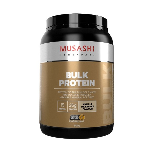 Musashi Bulk Protein Powder - Vanilla Milkshake 900g