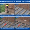 Muzata 1200PCS Hidden Deck Fasteners Composite Universal Polypropylene Fasteners for