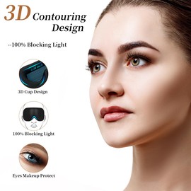 Easysleep 3D Sleep Mask Sleep Headphones White Noise Sleep Eye Mask with 31 Soothing Sounds 3 Timer Soft Adjustable Light Blocking Eye Cover Long Playtime for Sleeper Men Women Travel Gift