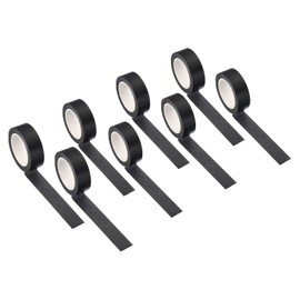 PATIKIL Holographic Washi Tape 0.59 Inch x 10.93 Yards, 8 Roll Self Adhesive Masking Sticker for DIY Art Craft Wrapping Decoration, Black