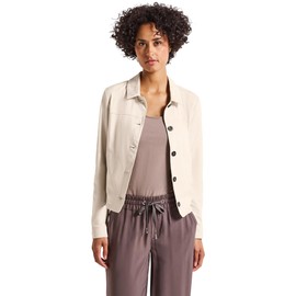 Street One Women's Lightweight Velour Overshirt, Smooth Sand Beige