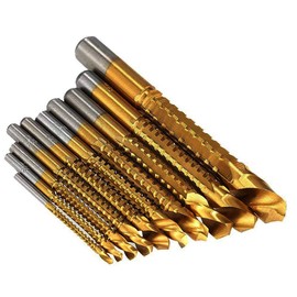 Milling Drill Bit Set CUKCIC Slotted Cutter Integrated Tool for Drilling and Reaming for Drilling Holes and Cutting Groove 10-Piece Set