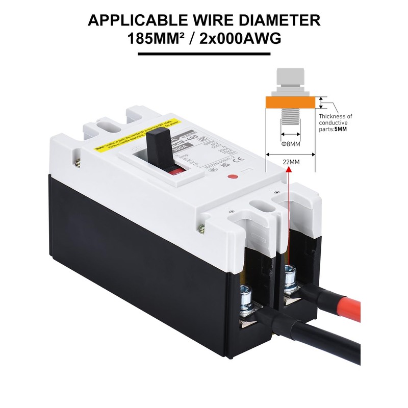 DIHOOL Heavy Duty Battery Disconnect Switch, 300 Amp DC Circuit