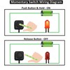 12V 24V Mini Momentary Push Button ON-Off Switch [2-Pack], Easy
