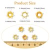 KitBeads 15Pcs 3 Styles 18K Gold Plated Flower Beads Brass