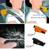 2 Pcs Three-in-One Car Escape Rescue Tool Keychain Glass Breaker
