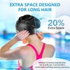 VIRSIDI Swim Cap for Long Hair, Silicone Swimming Cap for