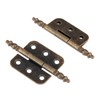 Dophee 2Pcs 35x70mm Antique Bronze Iron Crown Head 6 Holes