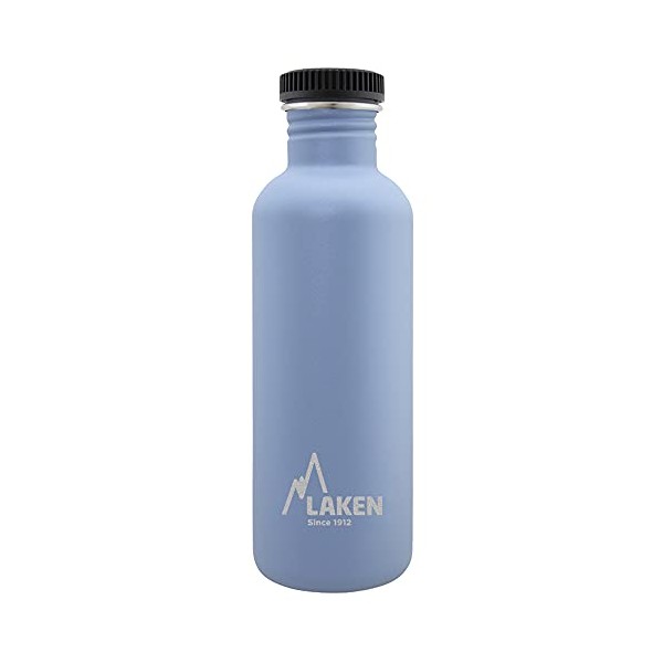 LAKEN Unisex - Adult Heavy Duty Stainless Steel Bottle 1 Litre Blue 1