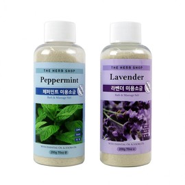 200g The Herb Shop Massage Beauty Salt Peppermint 2ea