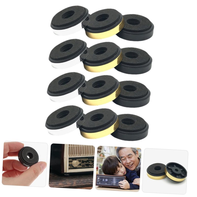 TEHAUX 12pcs Speaker Isolation Pad High Density Vibration Absorber for