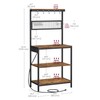 VASAGLE Bakers Rack with Charging Station, 31.5 Inches Coffee Bar
