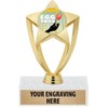 6" Gold Egg Toss Trophies - Egg Toss Games Trophy