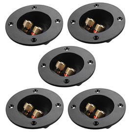 TOYANDONA 5pcs Speaker Box Terminal Cup 2-Way Binding Post Round Spring Cup Plug Spring Loaded Sockets Speaker Box Terminal Cup