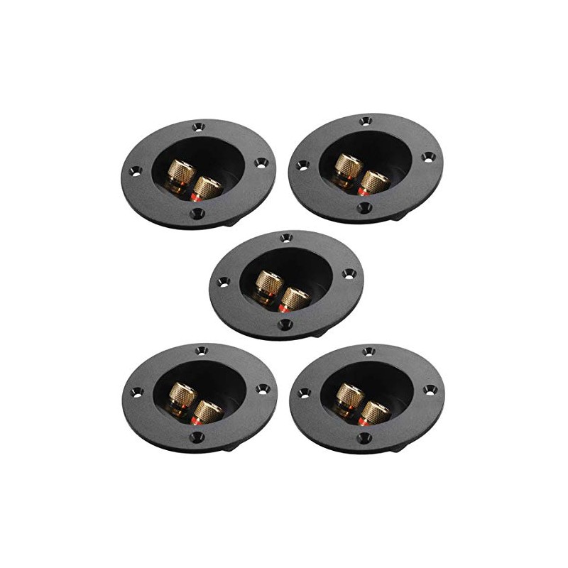 TOYANDONA 5pcs Speaker Box Terminal Cup 2-Way Binding Post Round