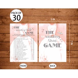 Jusitakeet Bridal Shower Games, Bridal Games For Showers, Wedding Shower Games, Engagement Bachelorette Party Games, Bridal Shower Decorations, Bridal Shower Gifts, 30 Cards Per Set (Suit011)