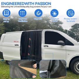 JOJOCY Magnetisches Fliegengitter Van Insektennetz für Mercedes Sprinter (Standard-Dach), Ford Transit, Opel, Movano, Fiat Ducato, RAM, Promaster und Wohnmobile (Seitentür, 180 x 150 cm)