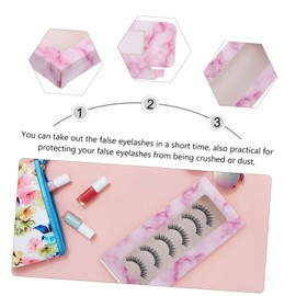TOVINANNA 40pcs Marble Design Empty Eyelash Holder Cases Lightweight Eyelash Organizer for Travel Daily Use for Personal Professional Settings and Stylish Lash Containers