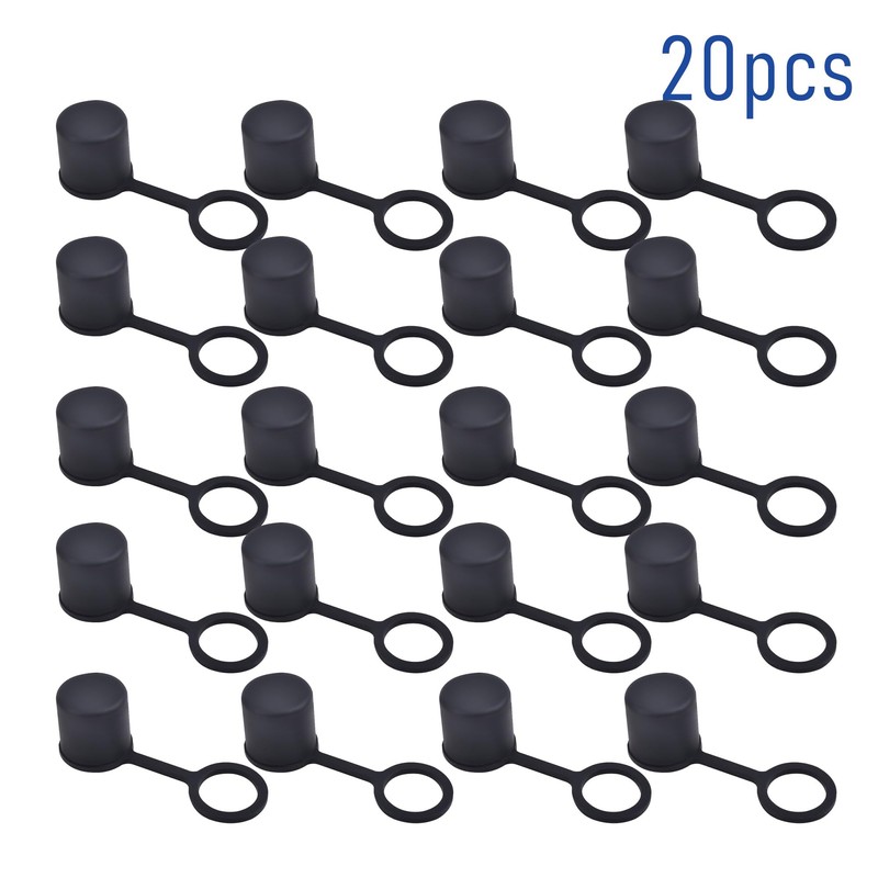 Skweawert 20 PCS BNC-B Port Anti-dust Plugs, Silicone Covers Caps