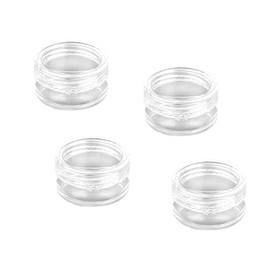 Empty Sample Pots, 4 Pcs Empty Plastic Cosmetic Jars, Clear Travel Cosmetic Container, Mini Cosmetic Containers, for Face Creams, Sample, Make-Up