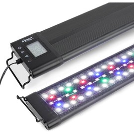 hygger Aquarium Programmable LED Light, for Long Full Spectrum Plant Fish Tank Light with LCD Setting Display, 7 Colors, Sunrise Sunset Moon and DIY Mode, for Novices Advanced Players - Size: 26W - 18in~24in