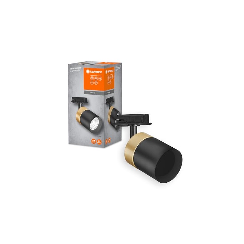 LEDVANCE TRACKLIGHT Rail System Light Head, Gold/Black, GU10 Base, Can