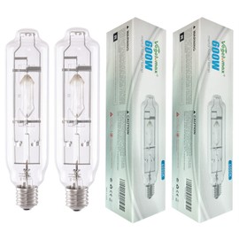 Vegelumax MH 600W Metal Halide HID Grow Light Bulb Lamp High PAR Enhanced Blue and Violet Spectrums for Horticulture Indoor Plants,CCT 6000K,55,000 Lumens,Great for Commercial Applications,2 Pack