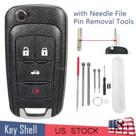 Unbranded 4 Button Remote Control Flip Key Fob Case for GMC Terrain 2010 -2018 OHT01060512