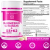 Magnesium Glycinate 500mg with High-Potency Vitamin D3 10000iu & Vitamin