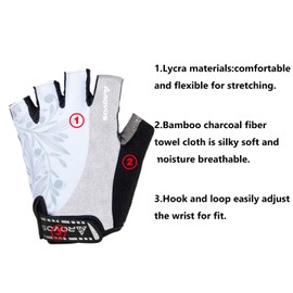 ROVOS Cycling Gloves Bike Gloves for Men/Women [5MM Memory Sponge Pad] Biking Gloves Half Finger Road Bike MTB Bicycle Gloves-for Cycling/Workout/Motorcycle/Gym/Training/Outdoor/Mountain