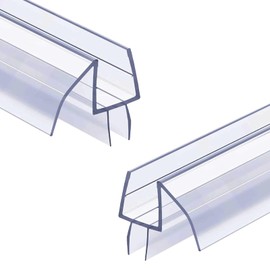 2-Pack 5/16" x 39" Shower Door Bottom Seal Strip, Shower Door Sweep, Frameless Glass Door Seal Strip, Stop Shower Leaks for 5/16" (8mm) Thick Glass