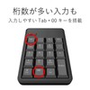 Elecom TK-TDM017BK USB-A Numeric Key, Wireless (Receiver Included) Membrane, 10