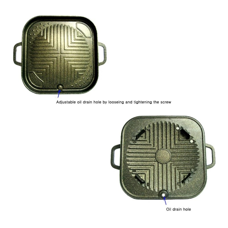 Kitchen Flower New Picnic Korean BBQ Nonstick Cerastone Marble Grill